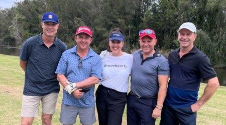 4 golfers and Bravehearts CEO