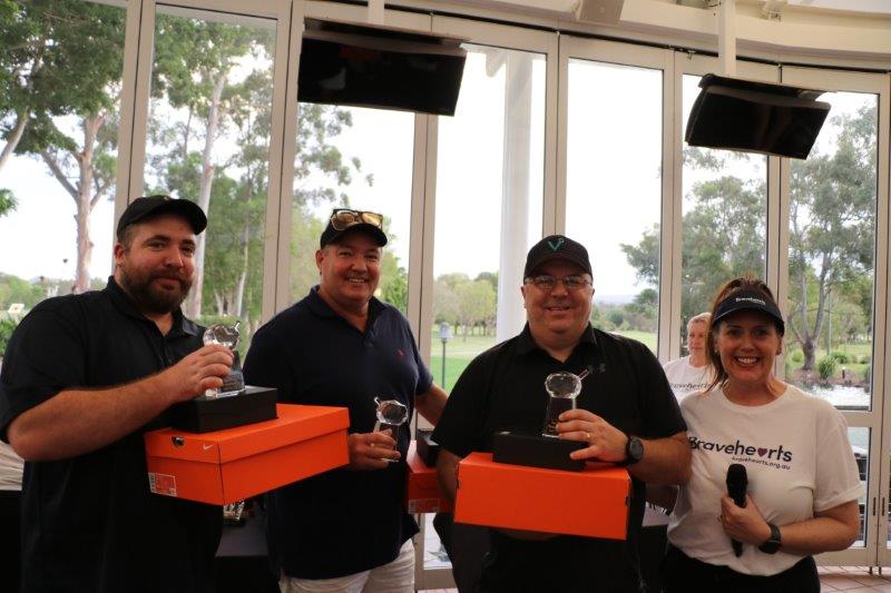 Photo of Golf Day winners with Bravehearts CEO