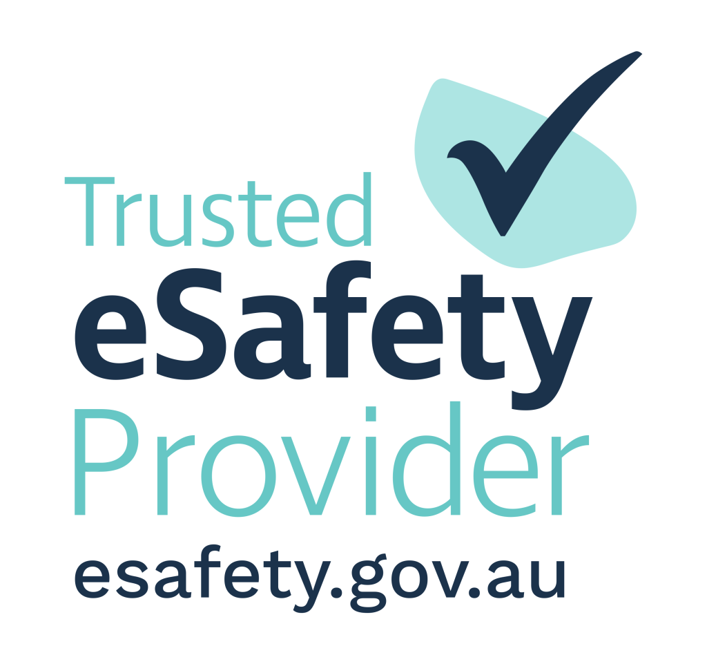 Trusted Esafety Provider Logo Stacked White